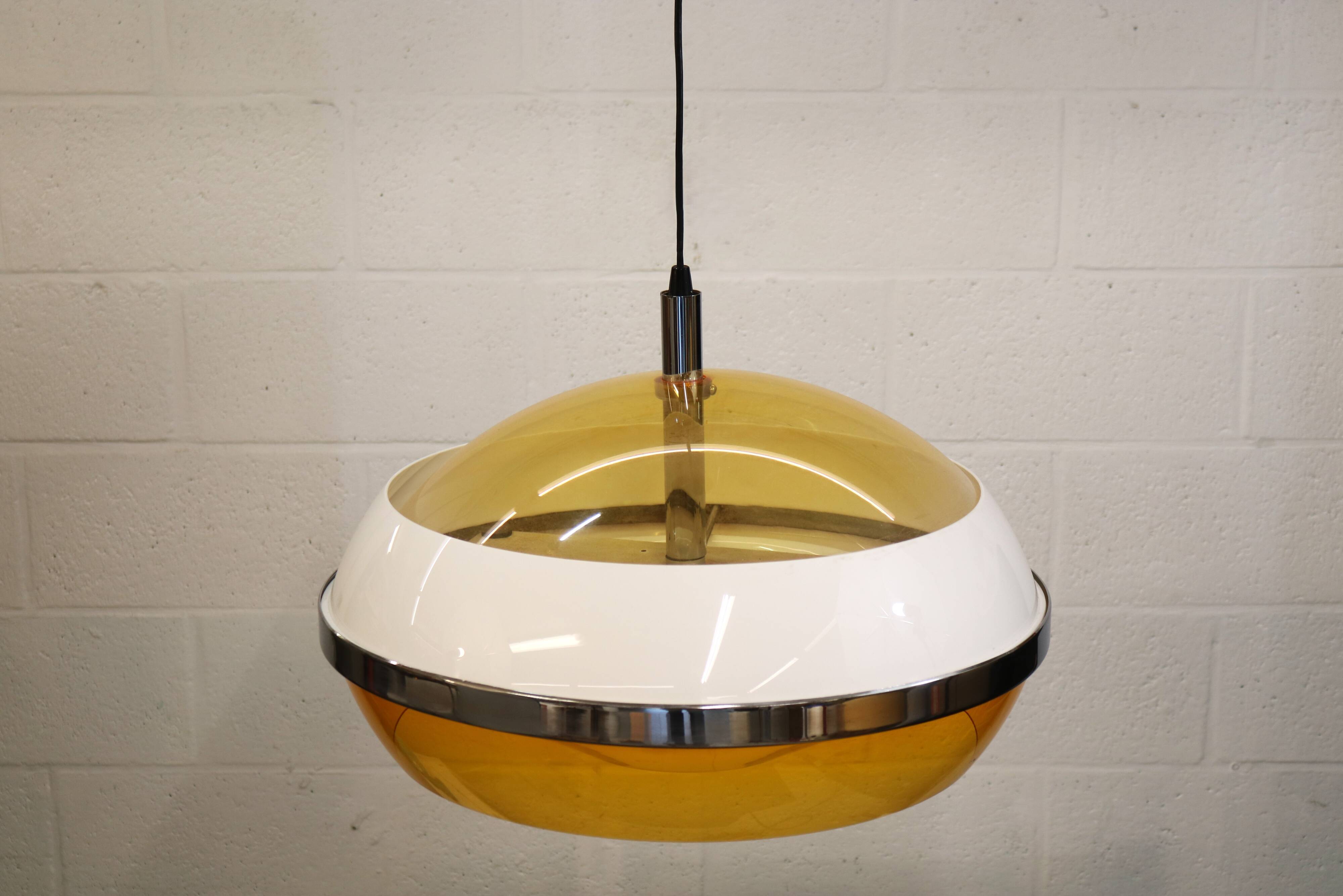 Space age UFO ceiling lamp *** Stilux Milano *** Italy 1970s *** Rare