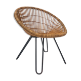 Rohe Noordwolde rattan armchair, 1960, Netherlands
