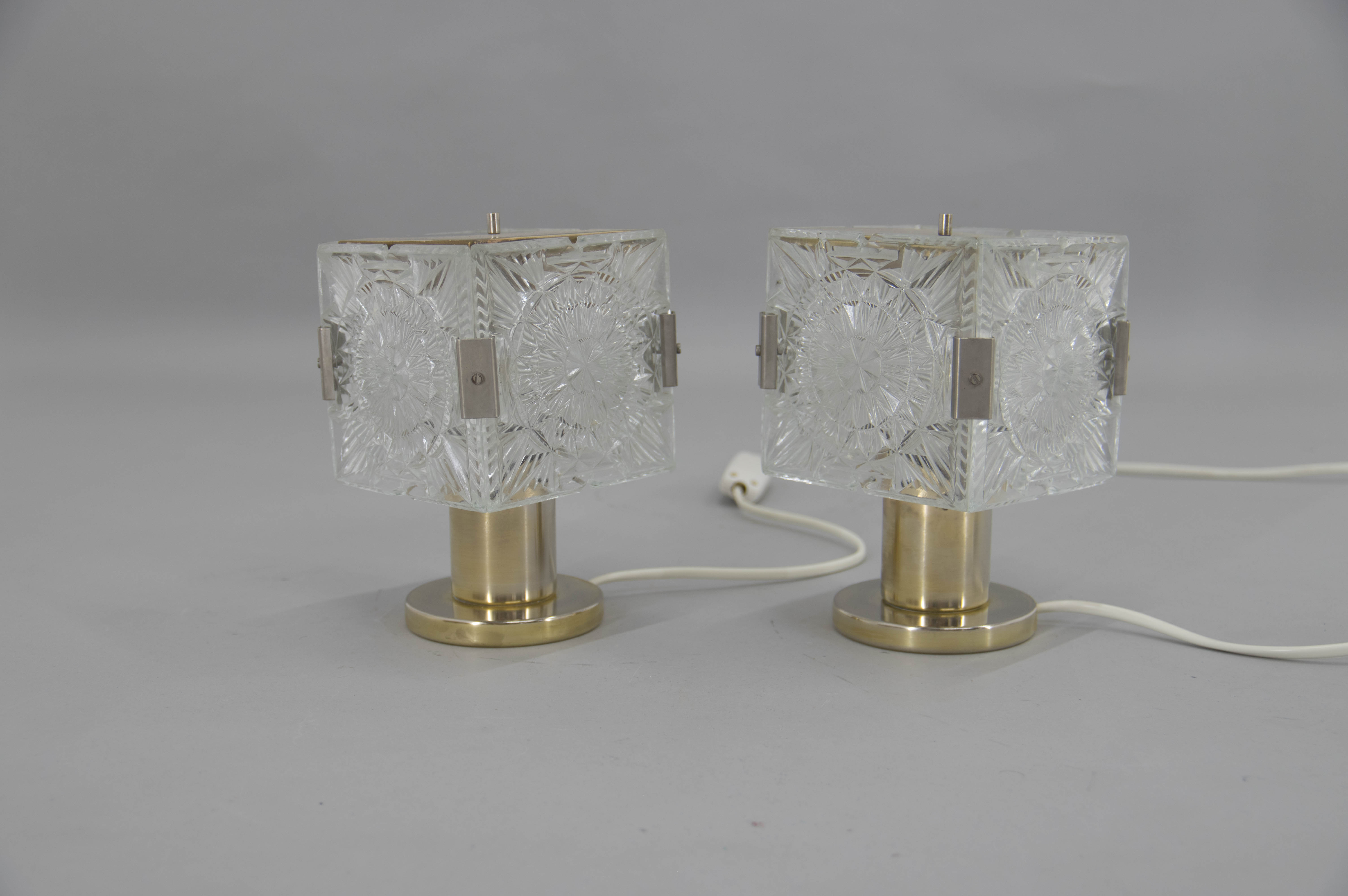 Set of two table lamps by Kamenicky Senov 1970s