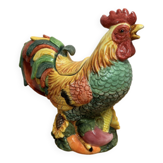 Ceramic rooster with lid
