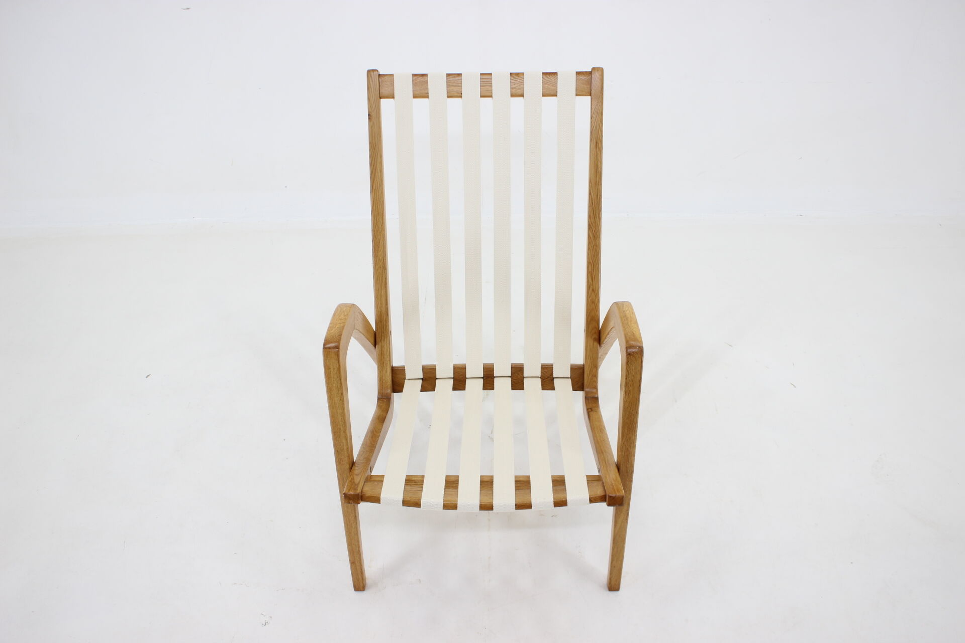 1970s Jan Vaněk Oak armchair, Czechoslovakia