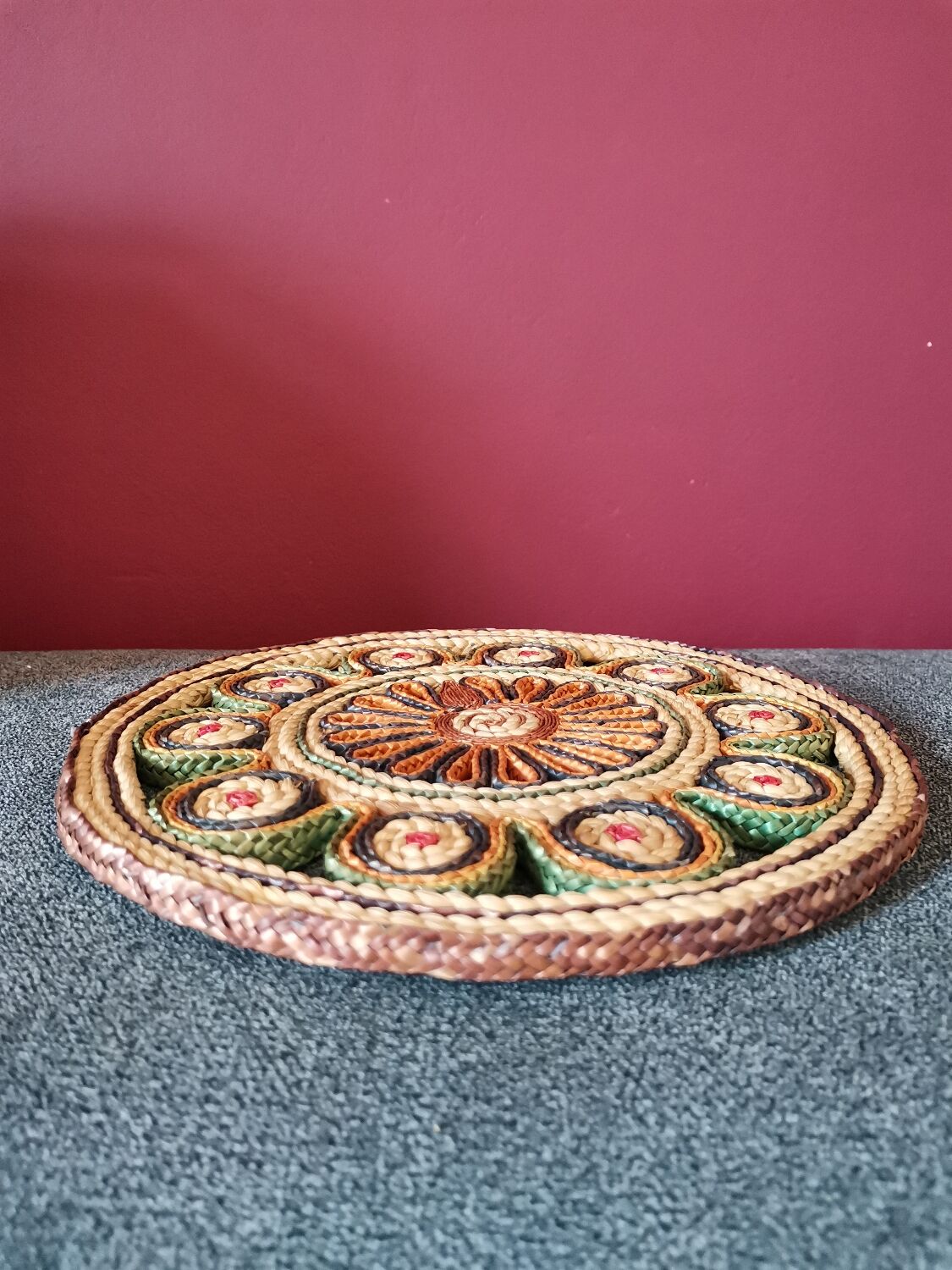 Vintage wicker trivets