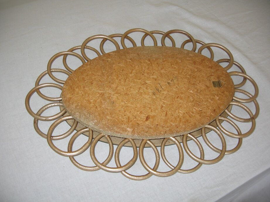 Mirror oval rattan 29cm x 40cm