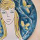 Portrait on ceramic wall plate