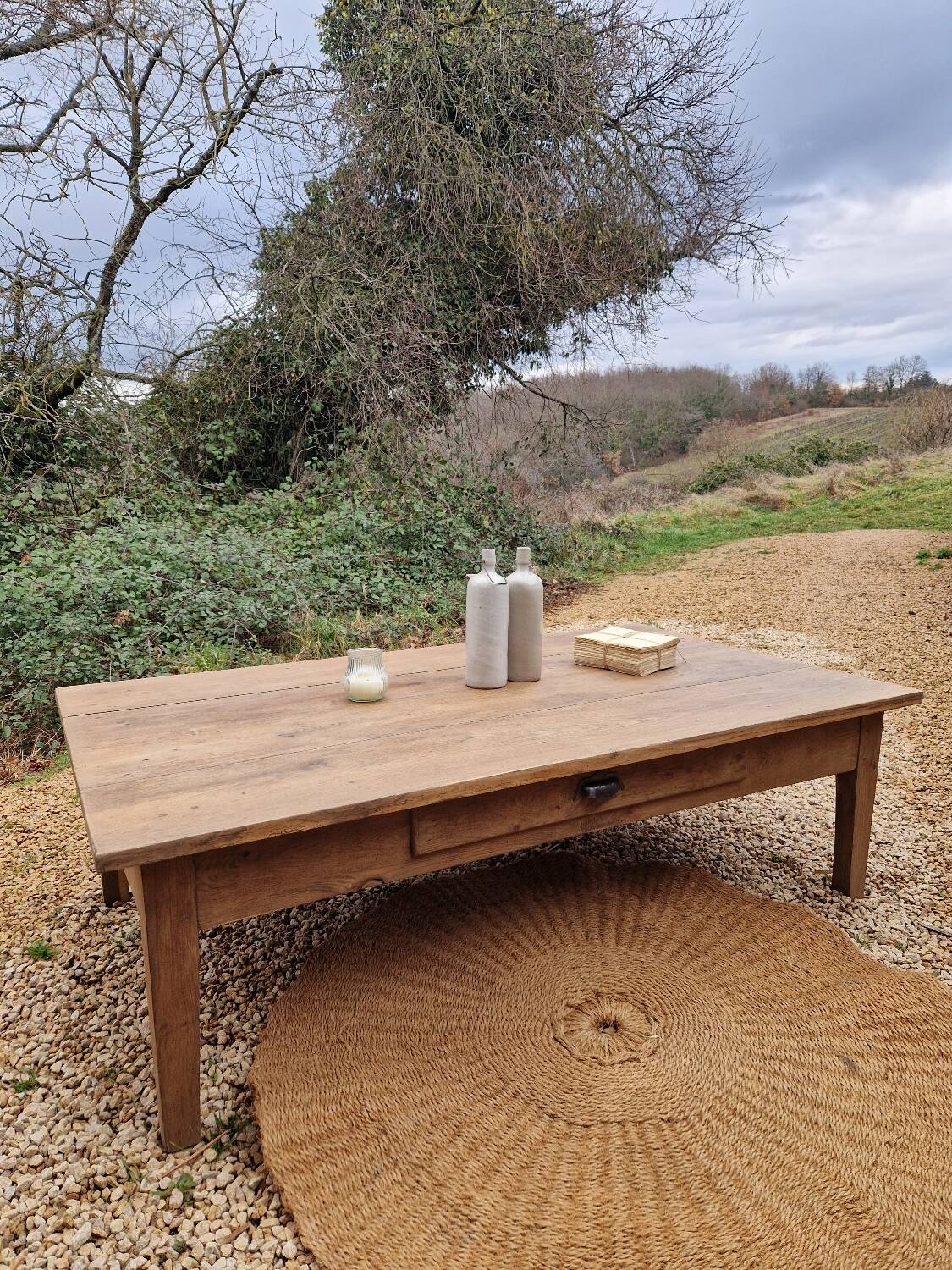 Table basse en chêne