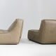 Vintage modular green leather sofa by Verzelloni Italy 1990s