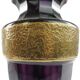 Art Deco vase, manganese glass, oroplastic, Czechoslovakia, 1930s