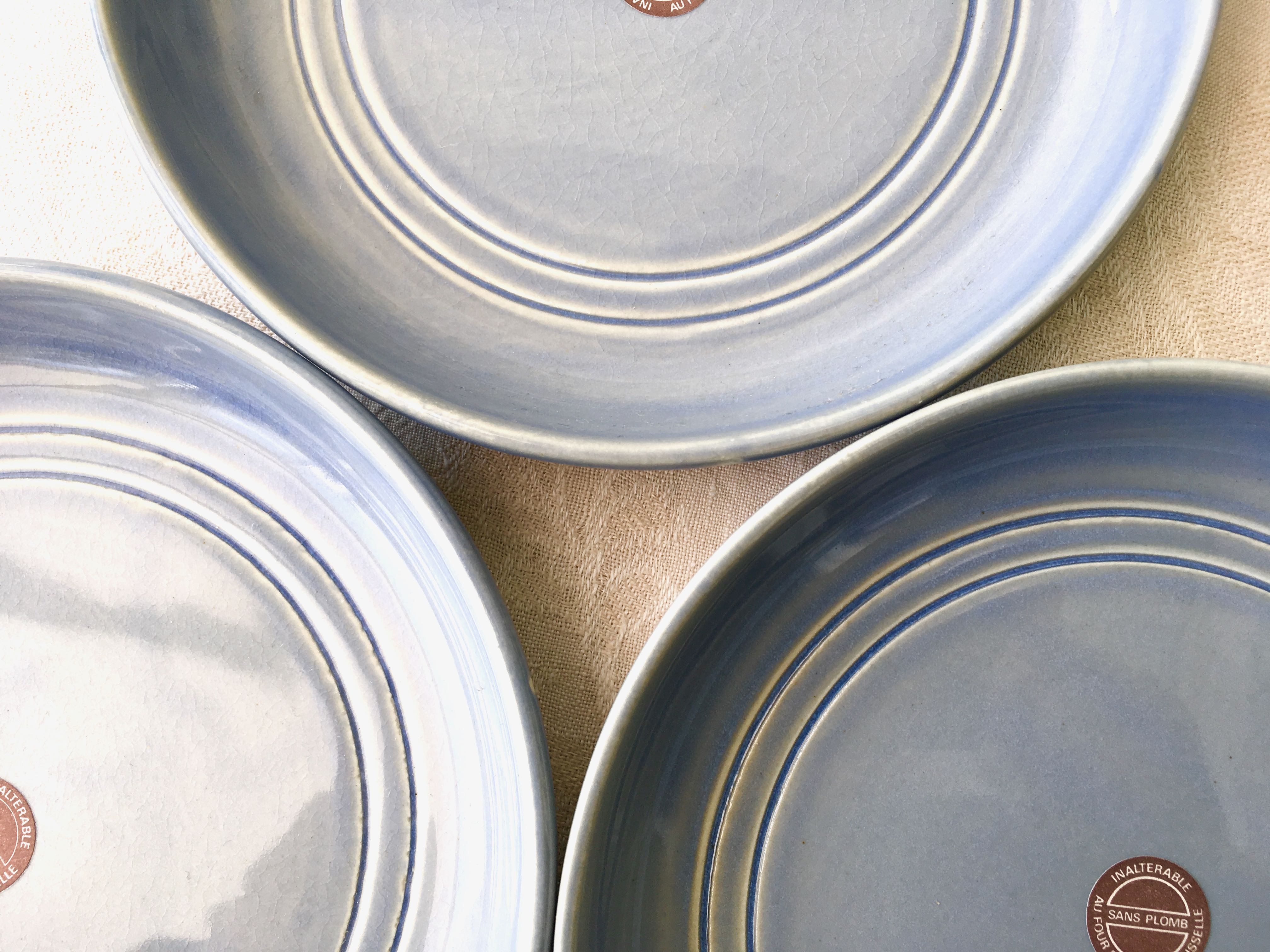 Service lavender blue sandstone plates
