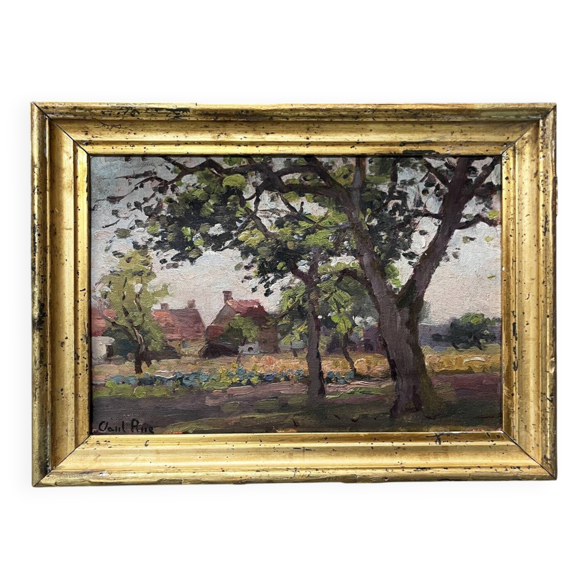 Tableau 1927 "The Hamlet" signed Paul Rue