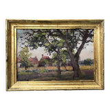 Tableau 1927 "The Hamlet" signed Paul Rue