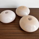 Set of 3 opaline lampshades