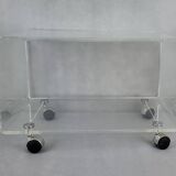 David Lange Plexiglas Coffee Table / Serving Trolley