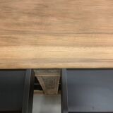 Art Deco raw wood sideboard in solid walnut