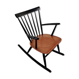 Rocking chair vintage scandinave années 60