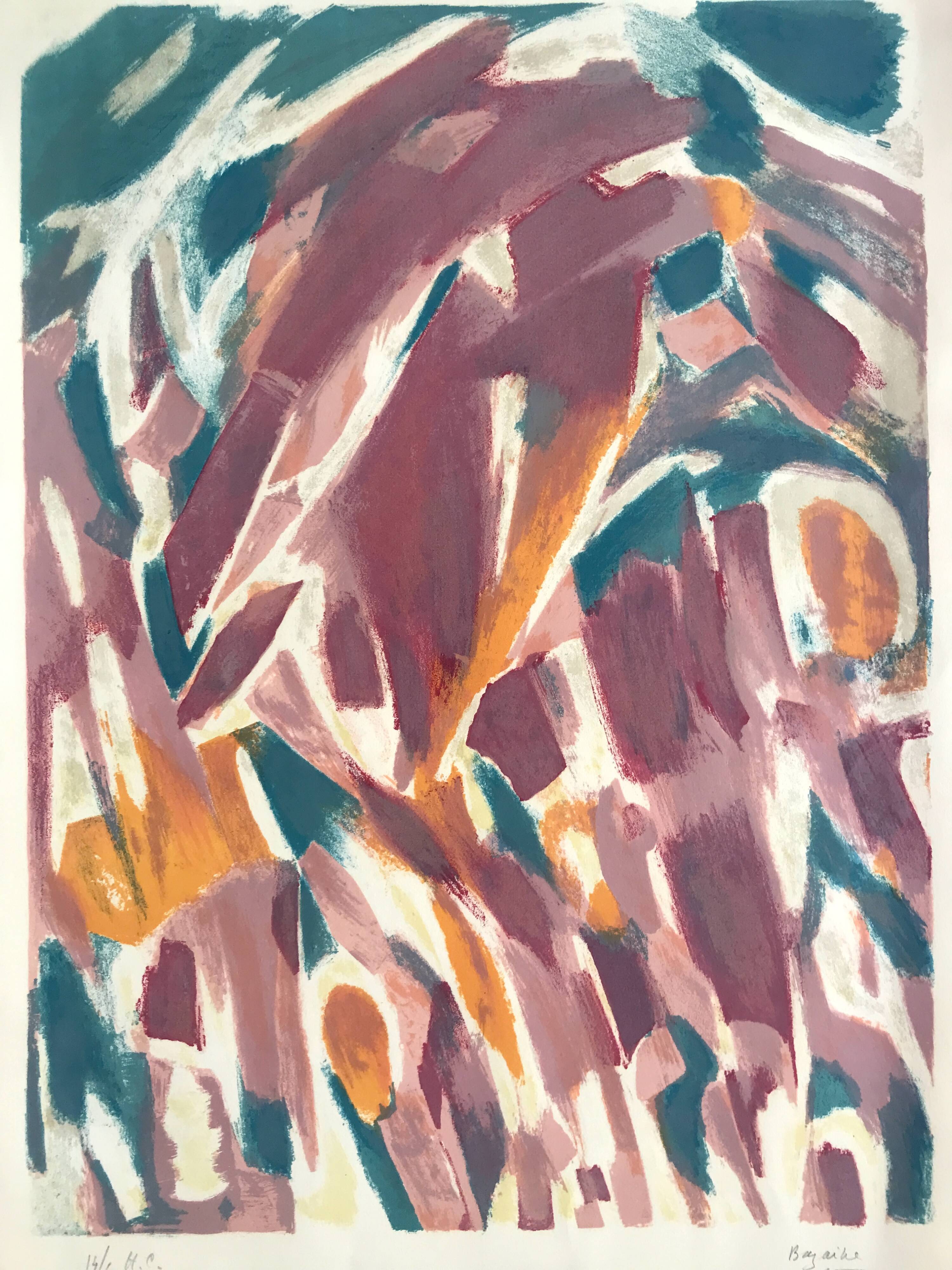 Share jean bazaine, the seasons, 1965. original lithograph signed at