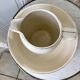 Toilet service in terre de fer longchamp cream with golden edging 40s-50s