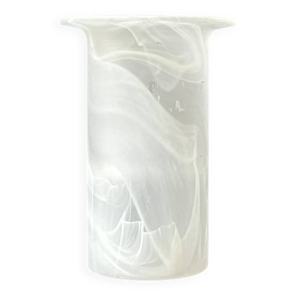 Vintage opaque frosted glass vase, 1960