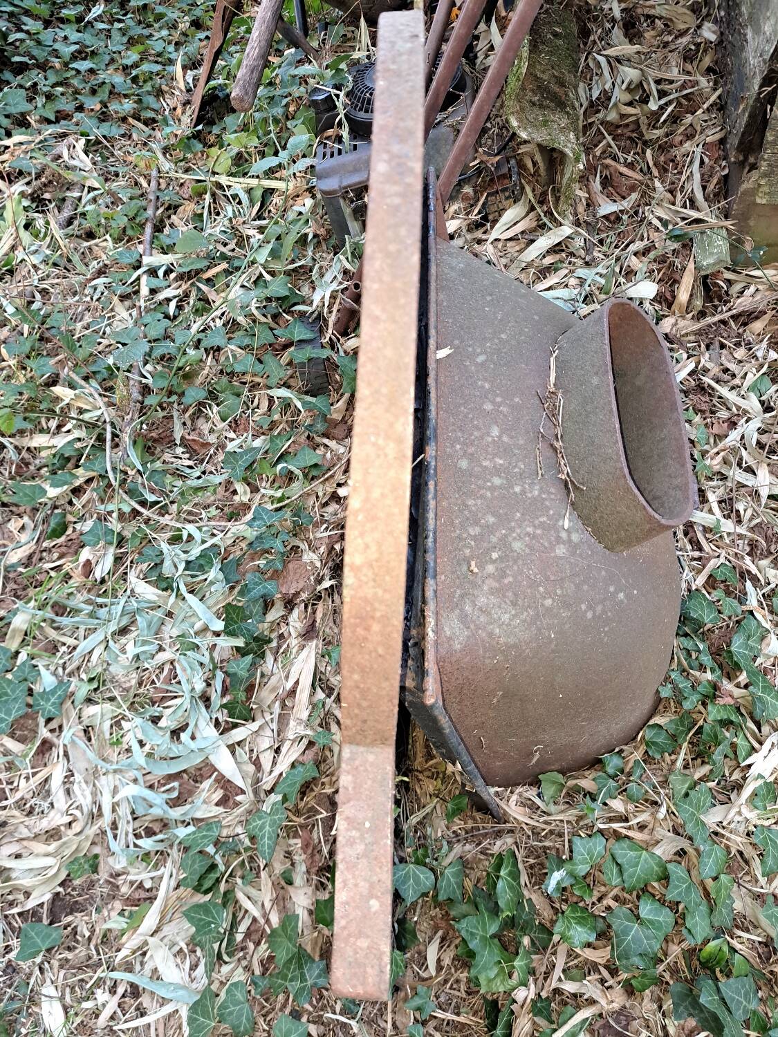Antique fireplace backplate