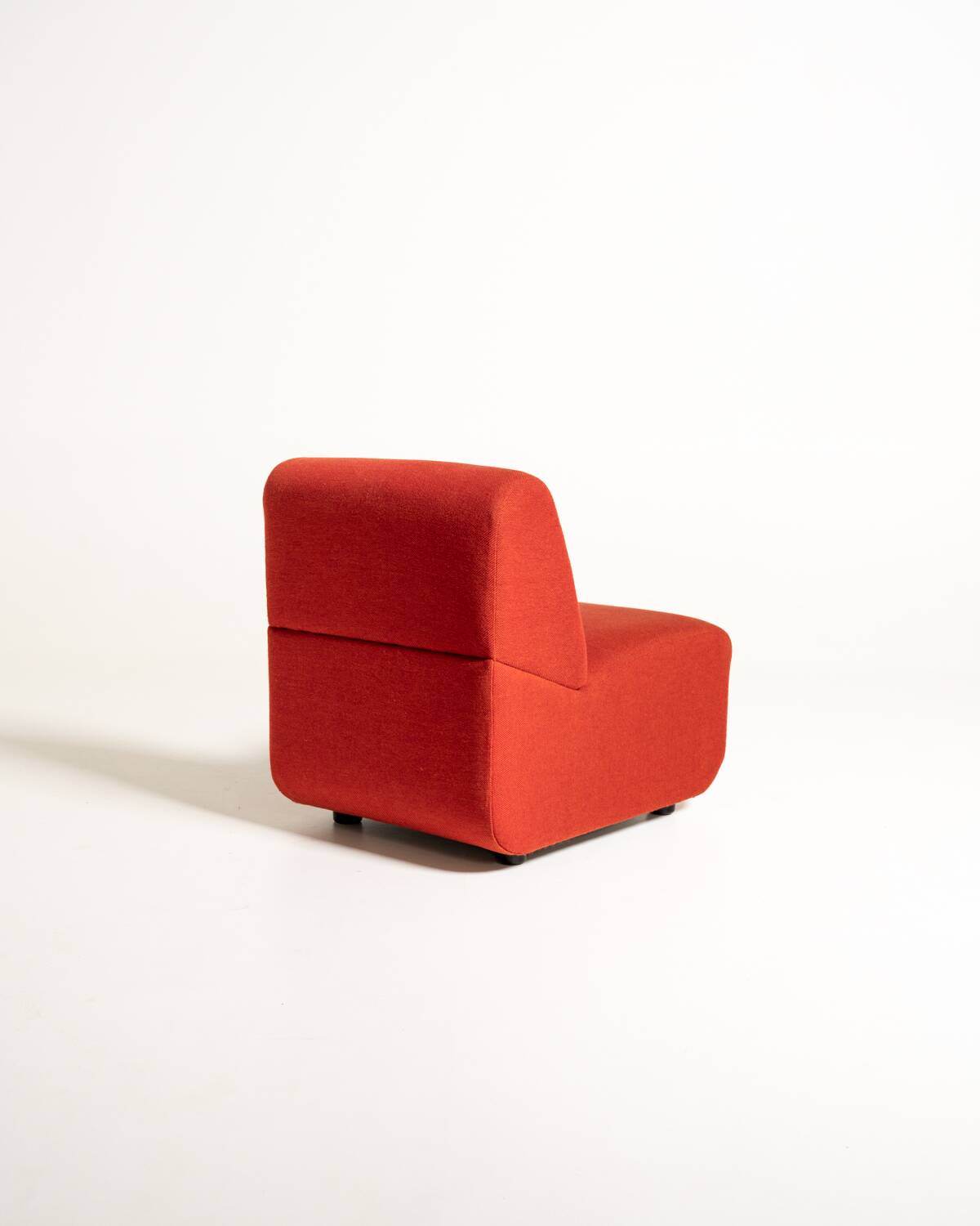 Modular Sofa in Red Fabric, Italy, 1970s
