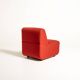 Modular Sofa in Red Fabric, Italy, 1970s