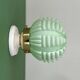 Vintage Art Deco globe wall light in pale green opaline.