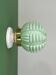 Vintage Art Deco globe wall light in pale green opaline.