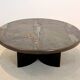 Brutalist Paul Kingma One-Off Slate, Ceramic and Brass Artwork Coffee Table, Signed