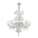 White Venetian “Ca’ Rezzonico” Murano Glass Chandelier with Clear Glass