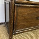 Etagère bibliothèque vintage en rotin et bambou