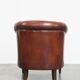 Sheepskin Leather Club Chair with Black Piping
