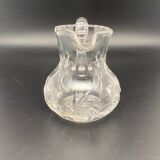 Small carafe/jar in transparent worked glass