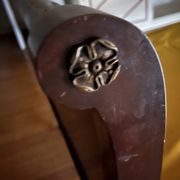 Lit bateau style Empire — Acajou massif