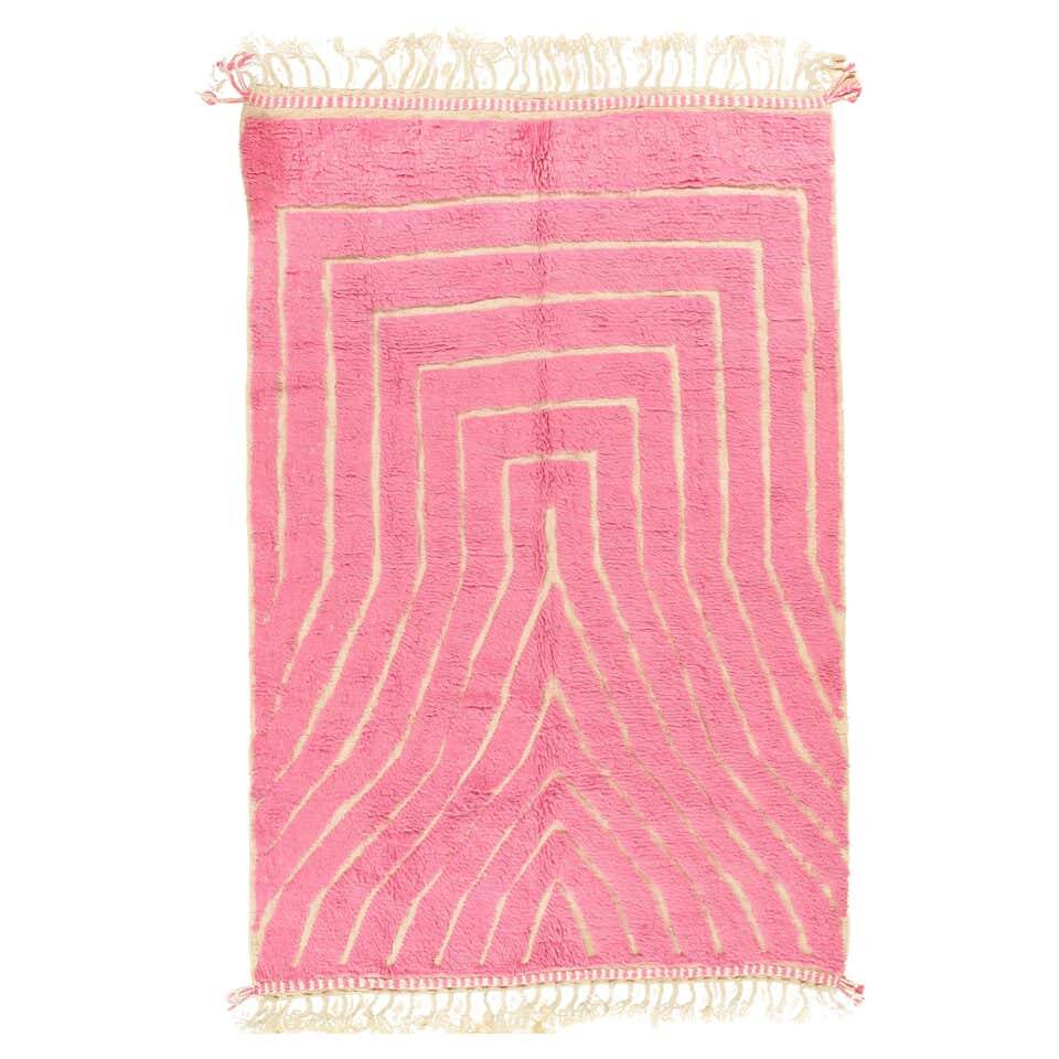 Pink wool rug 300/200cm