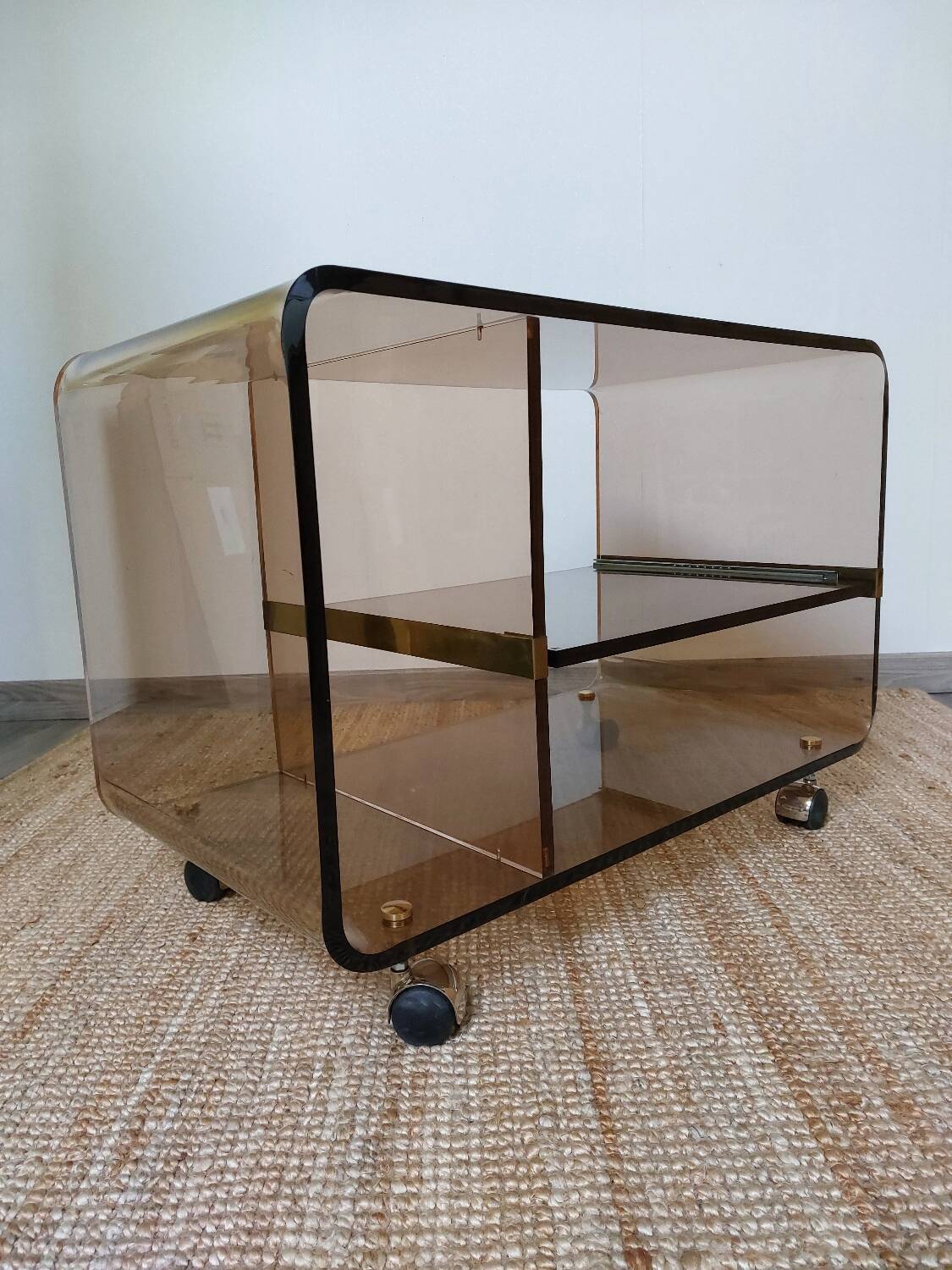 Table Michel Dumas plexiglas 1970