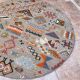 Tapis rond marocain - tapis rond personnalisé - tapis gris - tapis rond