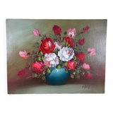 Tableau peinture à l’huile bouquet de fleurs