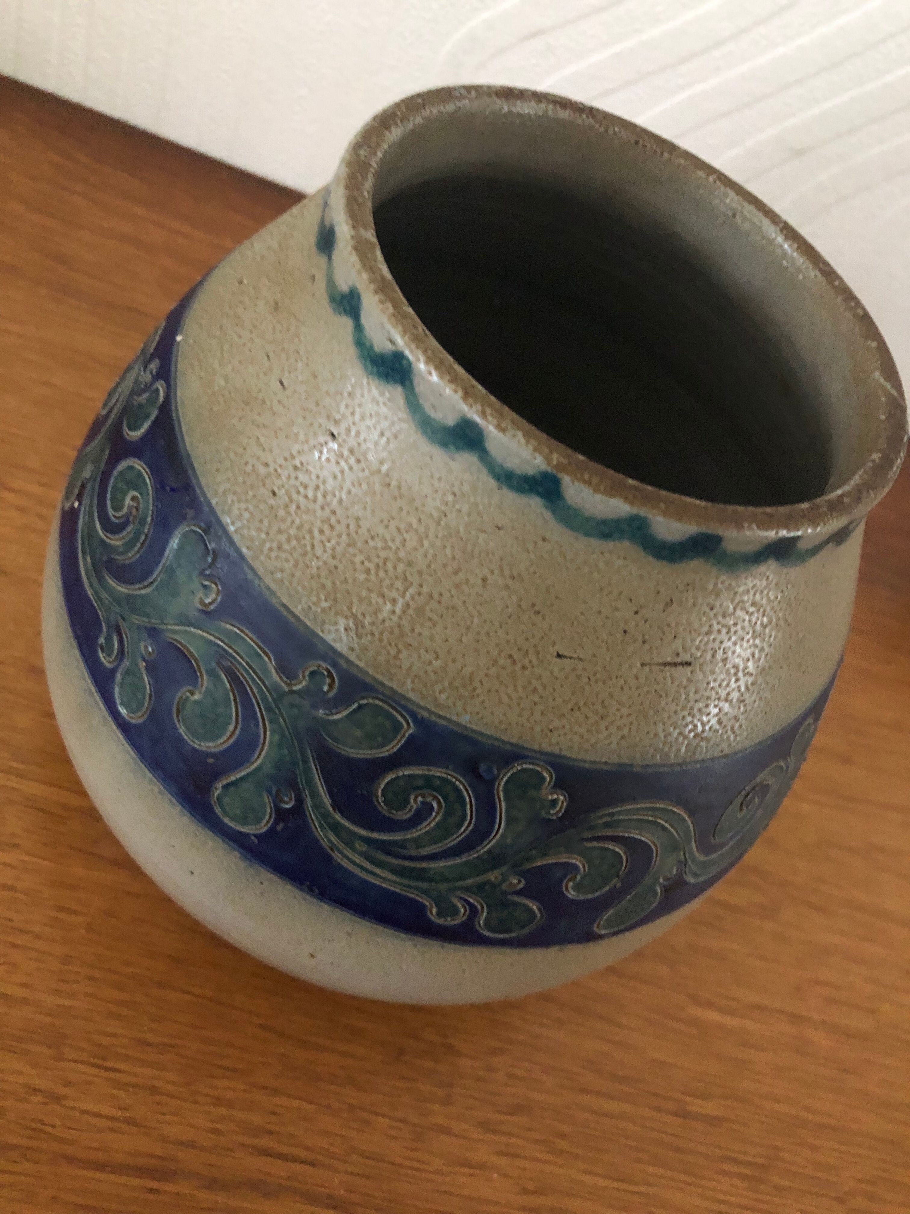 Pot vase en grès d’Alsace Wingerter Betschdorf