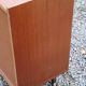 Pair of vintage mahogany sideboards with square metal legs from the 60s