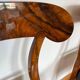 Set of Biedermeier Shovel Chairs in Walnut & Black Leather, Austria, 1820s