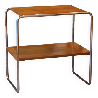 Bauhaus style side table, in the manner of Thonet, dated 1965.