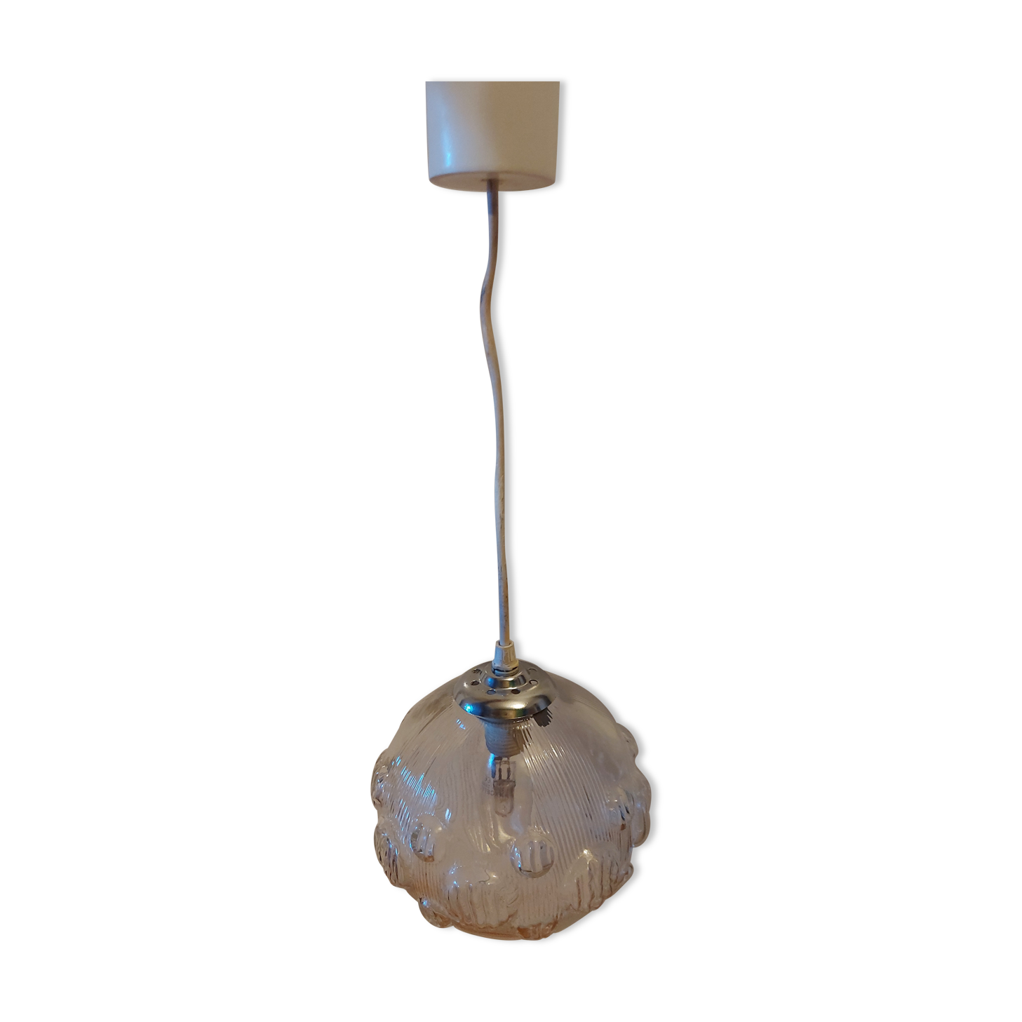 Vintage glass pendant lamp