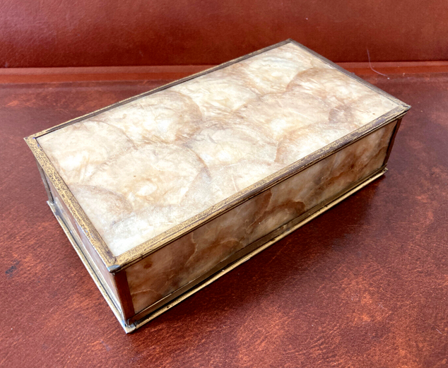 Rectangular mother-of-pearl box