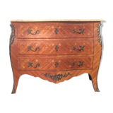 Curved 3-drawer Louis XV drawers from the 1950s