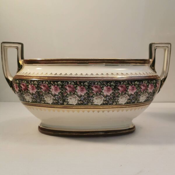 Garniture de cheminée en faïence belge boch la louviere années 1930, 1940