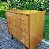 Commode vintage 4 tiroirs style Scandinave