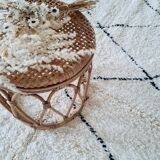 Carpet Beni Ouarain Middle atlas white wool