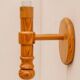 1970s Scandinavian Wall Sconce by Solbackens Svarveri in Pine