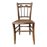 Wooden and cane chair