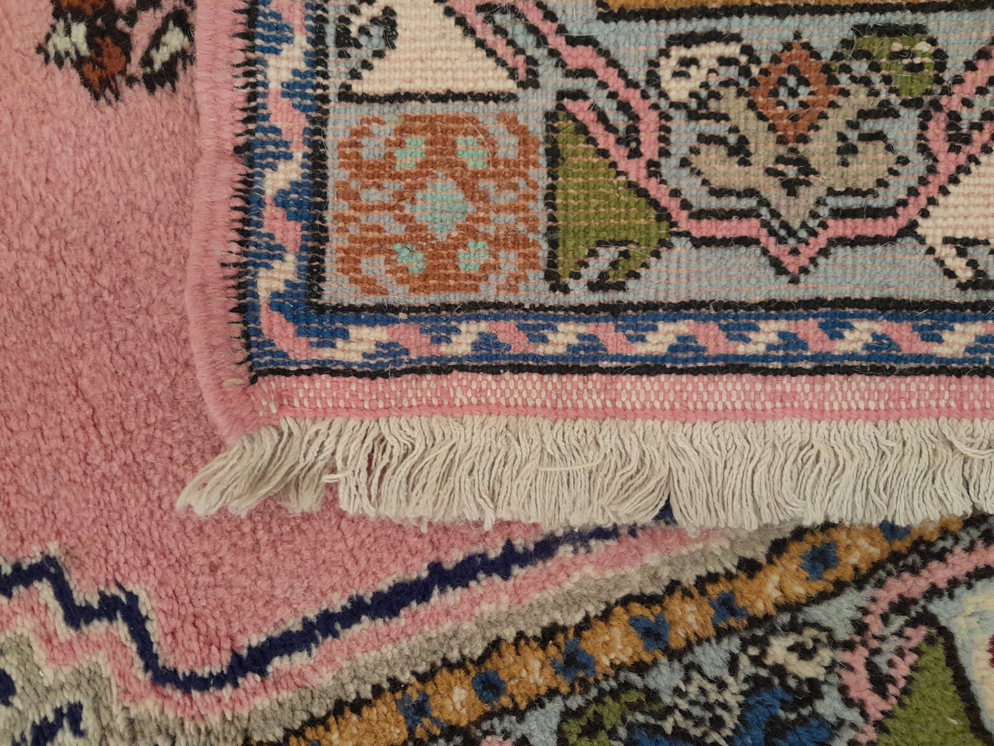 Set of 2 Berber carpets handmade bed descents