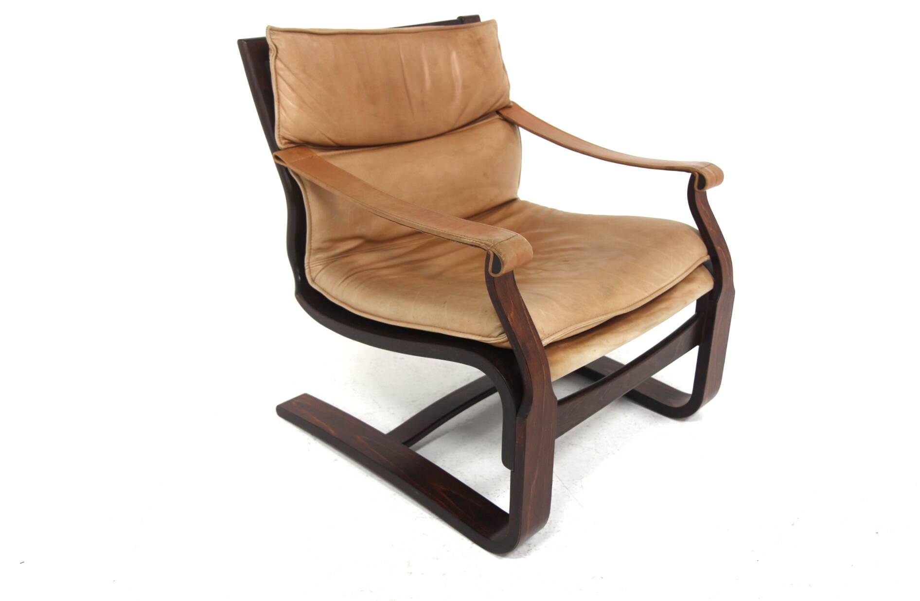 Scandinavian Nelo leather armchair, Norway, 1980